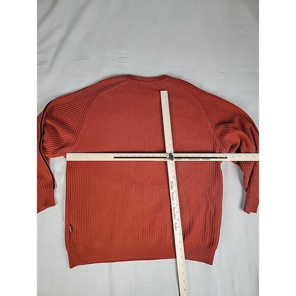 Maselli Mens XL Sweater Pullover Orange Wool Blend Knit Casual Austria Logo EUC - Picture 10 of 15